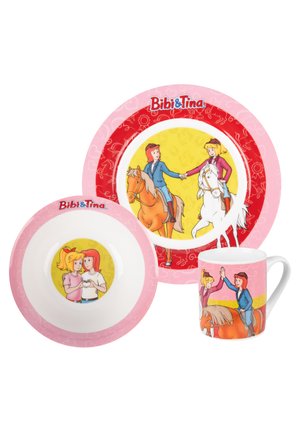 FRÜHSTÜCKS- PFERDE SET 3-TLG  - Kids' tableware set - rosa