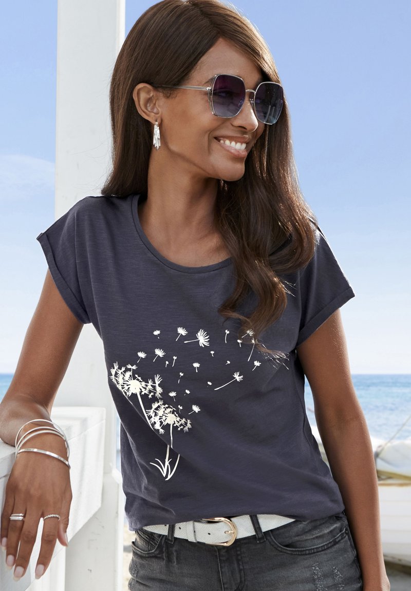 Vivance Potiskana majica - navy