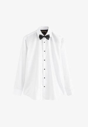Next, REGULAR FIT - SINGLE CUFF AND BOW TIE PACK SET - Skjorter - white textured black bow tie