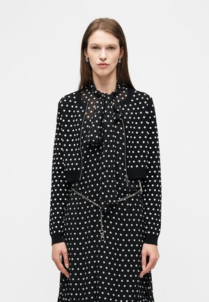 DOME STUDS ZIP CARDI - Kardigán - black