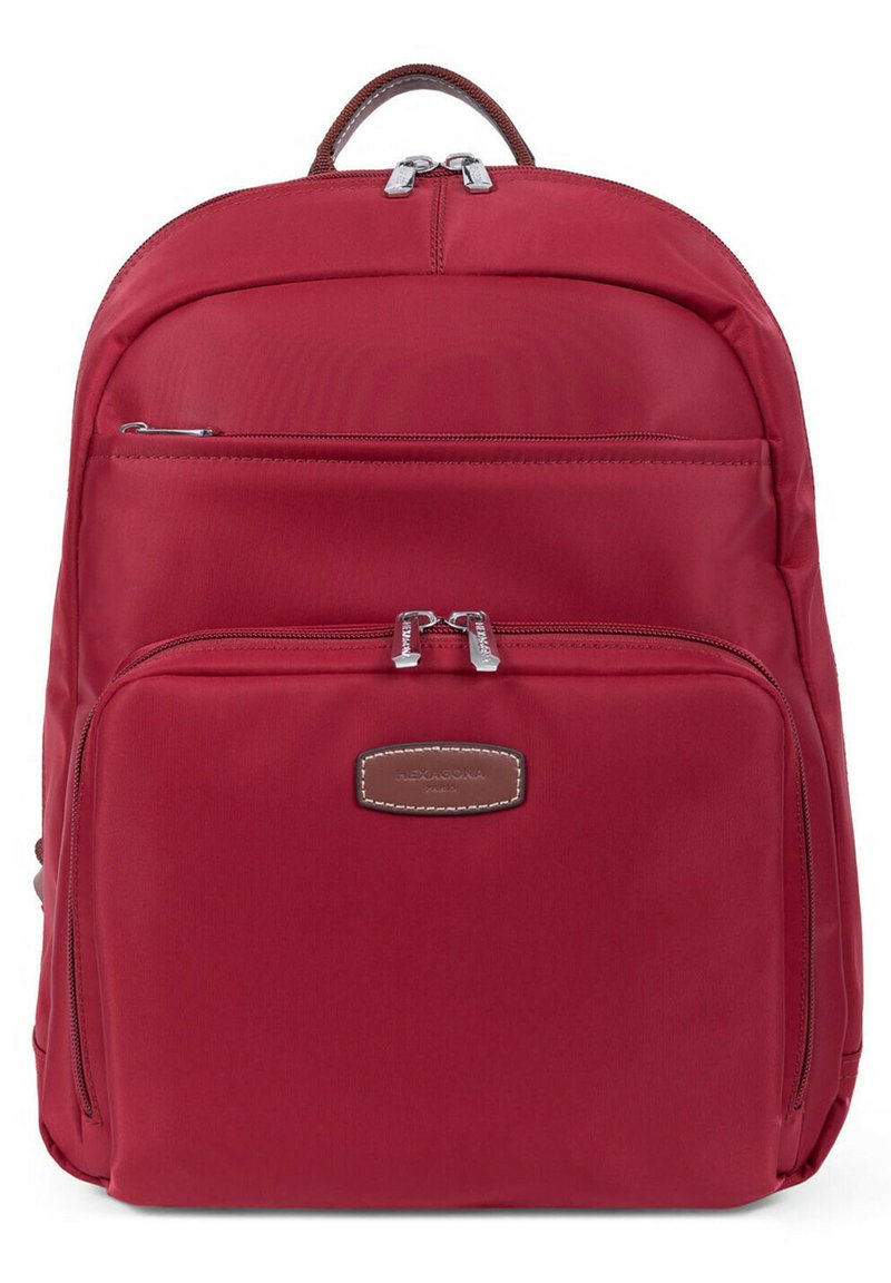 Zaino Donna Sporty Hexagona - Parigi, Nylon E Pelle, Trolley Pass, Per Tablet E A4
