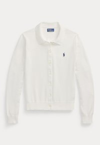 POLO-COLLAR BUTTONED CARDIGAN - Adīta jaka - white
