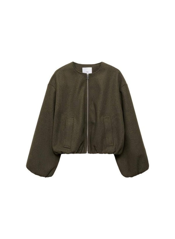 Zip-up sweatshirt - khaki4