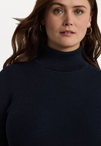 Lauren Ralph Lauren Woman RIB-KNIT ROLL NECK JUMPER - Camisola - navy