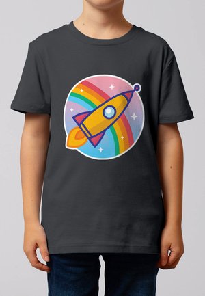 T-shirt imprimé - anthracite