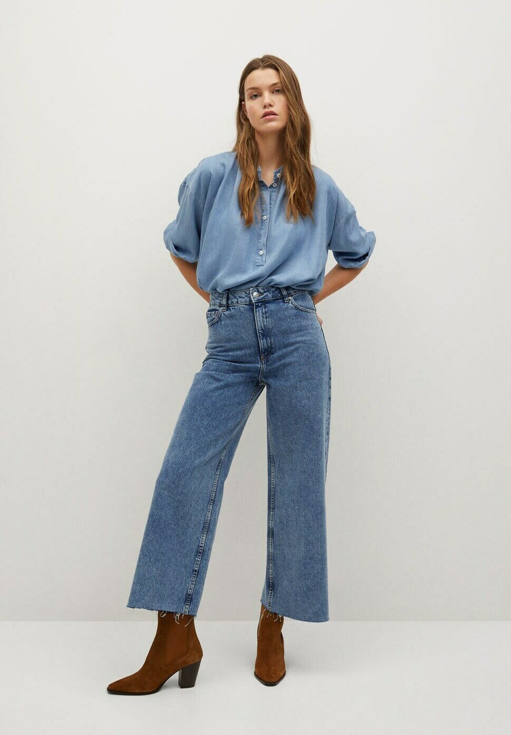 Mango CAROLINE - Flared Jeans - middenblauw/blue - Zalando.co.uk