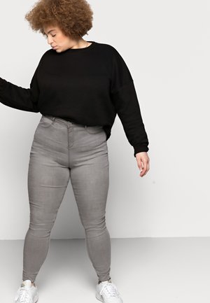 LAWLESS SLASH KNEE HIGHWAISTED SUPERSOFT - Jeans Skinny - grey