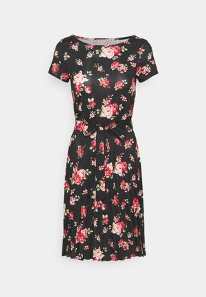 Robe en jersey - black/red