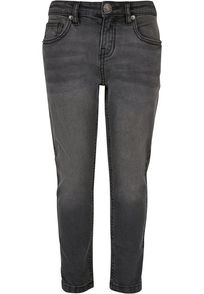 Melnas denim bikses ar pieguļošu dizainu, piecām kabatām un pogu aizdari. Piemērotas ar smalku izbalējumu un šuvju detaļām gar vīlēm.