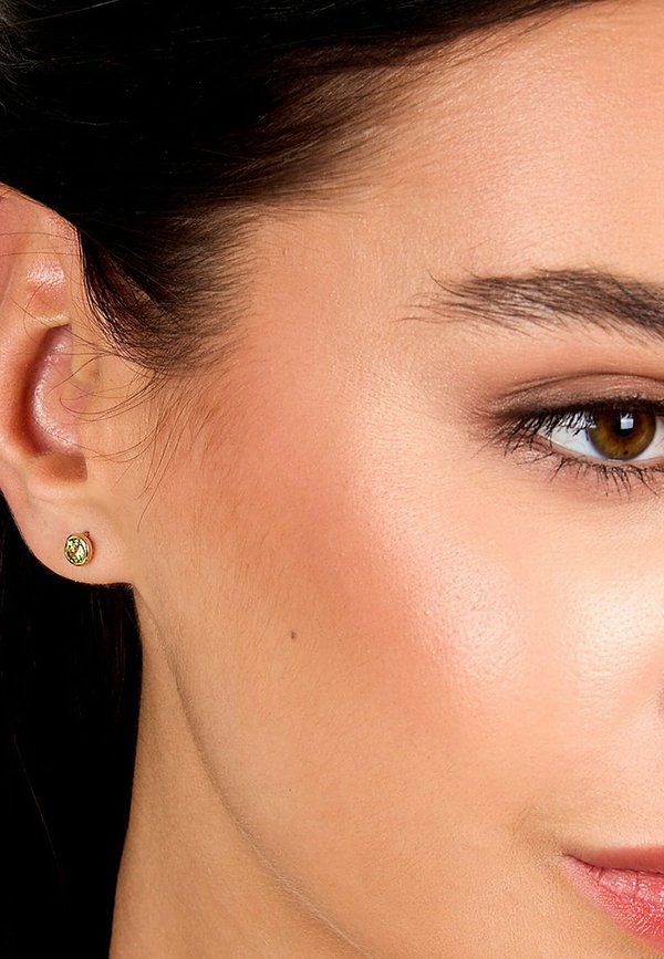 Ohrringe - gelbgold grün