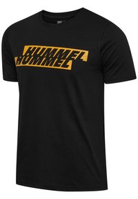 Hummel GRAPHIC DISPLACED LOGO TEE - Camiseta estampada - black