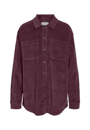 Noisy May, NMALVA L/S SHACKET COLORED CORDUROY NOOS - Manteau court - fig