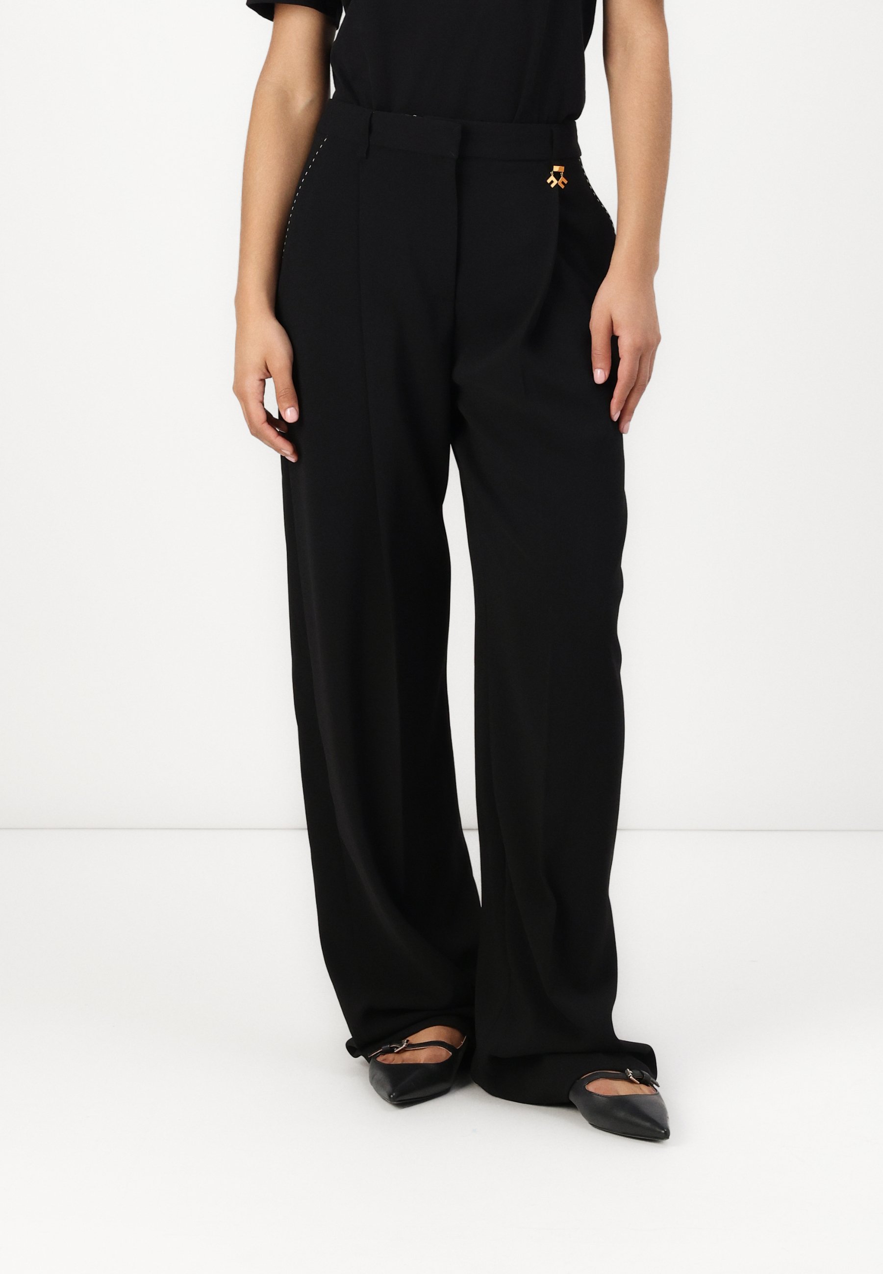 Elisabetta Franchi WOMEN PANTS - Trousers - nero/black