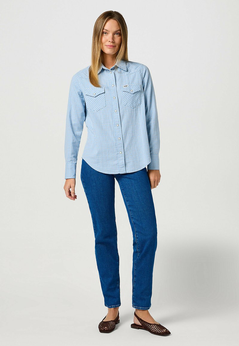 Wrangler Overhemdblouse blauw