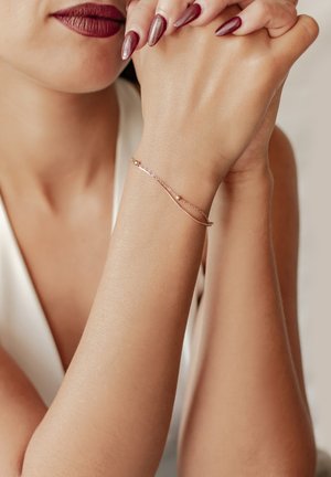 LAYERED BOBBLE CHAIN - Bracelet - rosegold coloured