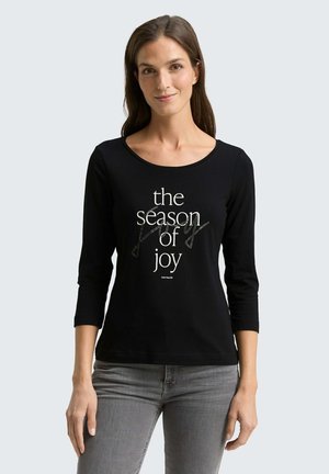 MIT PRINT - Longsleeve - deep black