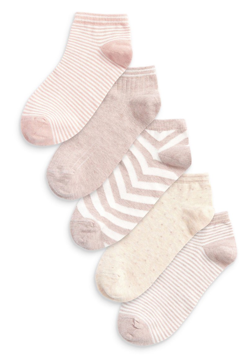 Next STRIPE TRAINER SOCKS 5 PACK Calze oatmeal cream white/beige