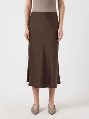 YAS YASPELLA - Falda acampanada - chocolate brown