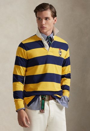 CLASSIC FIT POLO BEAR RUGBY SHIRT - Pólóing - black/yellow