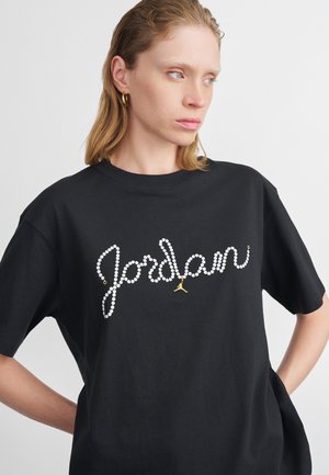 TEE - T-shirt con stampa - black/white