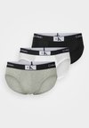 HIP BRIEF 3 PACK - Trumpikės - black/white/grey heather