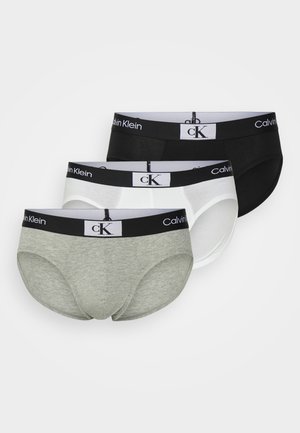HIP BRIEF 3 PACK - Slip - black/white/grey heather
