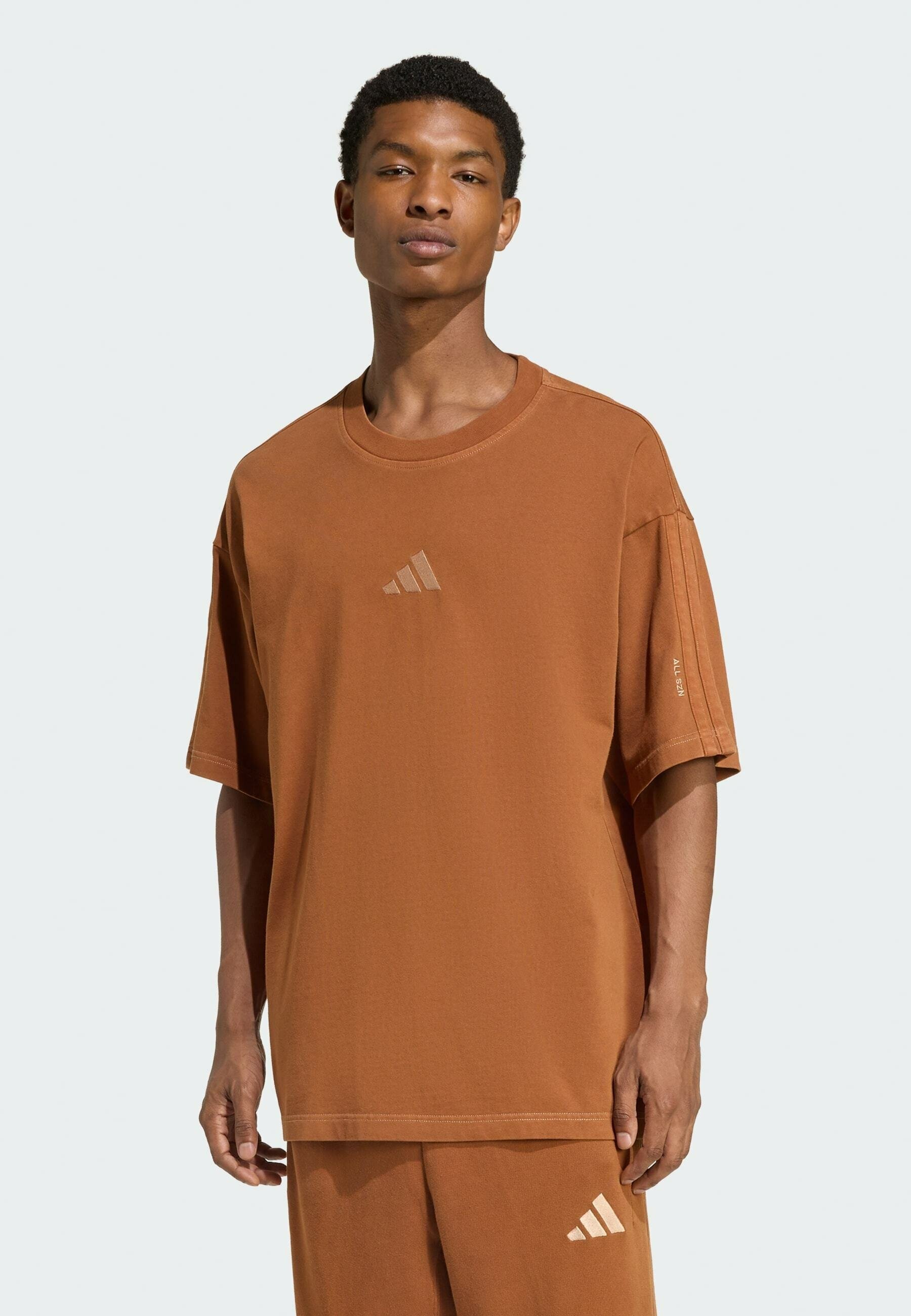 adidas Sportswear ALL SZN WASHED - Basic T-shirt - dusky bronze