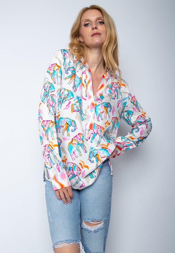 Bluse - multi elephants