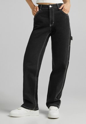 Flared Jeans - black denim