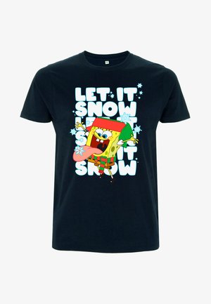 Henry Tiger, SPONGEBOB SQUAREPANTS LET IT SNOW - T-shirts print - navy blue