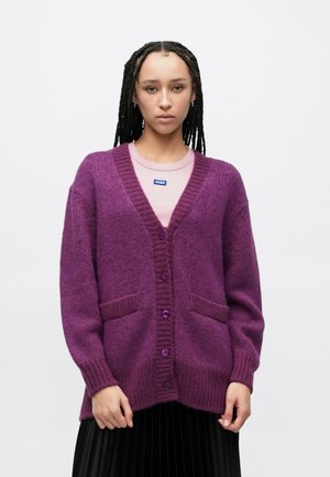 FUZZY OVERSIZED CARDIGAN - Kardigan - nightshade