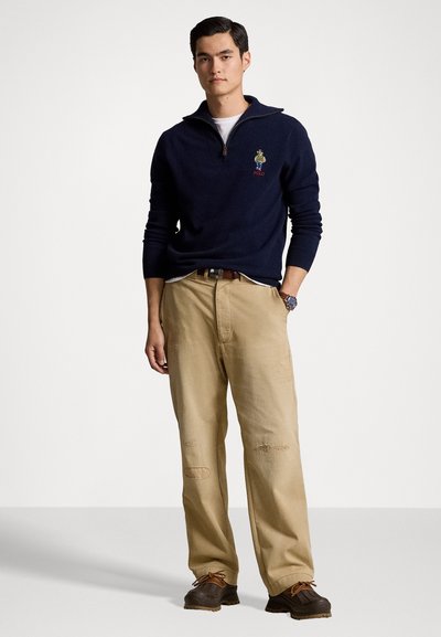 Polo Ralph Lauren POLO BEAR WOOL QUARTER ZIP SWEATER - Strikkegenser - hunter navy