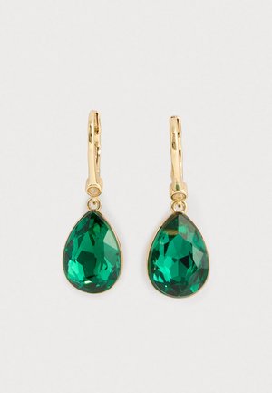 BACK TEAR DROP - Fülbevalók - gold-coloured/emerald