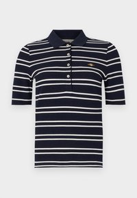 SLIM STRIPE SHIELD POLO - Polo - evening blue