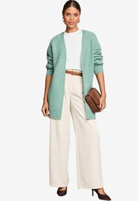 Lipsy HONEYCOMB LONGLINE - Kardigán - green