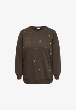 ONLY Carmakoma, CARAMBER O NECK - Sweatshirt - coffee bean