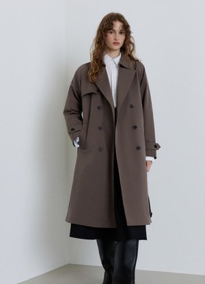 Calliope, CAPOSPALLA TINTA UNITA - Trenchcoat - fango scuro