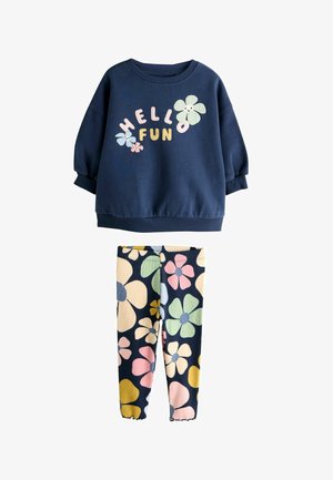 REGULAR FIT SET - Sportinis megztinis - navy blue flower