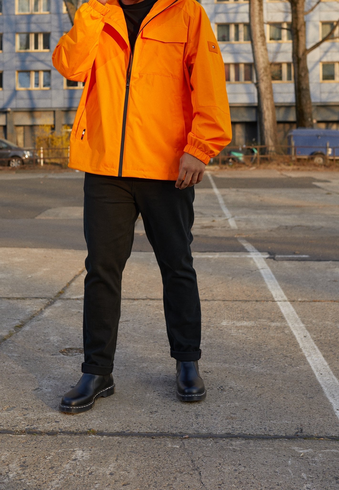 Tommy Hilfiger Waterproof jacket - orange - (Pre-owned) - Zalando.ie