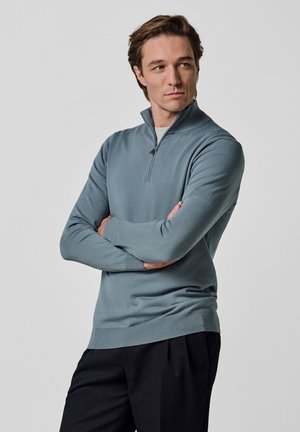 THE LUXURY BASIC - Strickpullover - grey blue