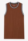 MESH BASKETBALL VEST WITH CONTRAST PIPING - Felső -  brown