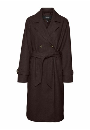 Vero Moda Curve, TRENCH COAT VMCFORTUNEVEGA COAT - Trench - chocolate torte