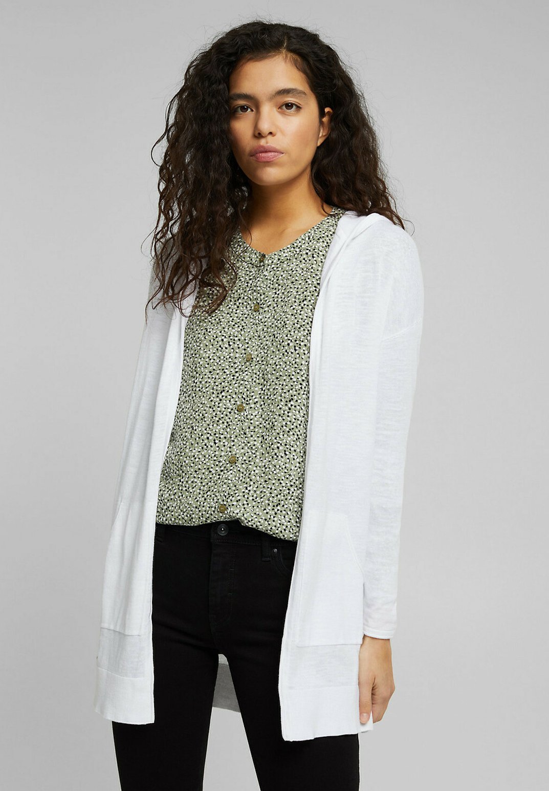 edc by Esprit SLUB HOODED - Cardigan 