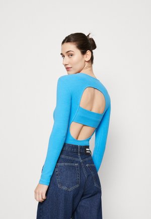 Gina Tricot MAGGIE BODY - Μπλούζα με μακριά μανίκια - blue