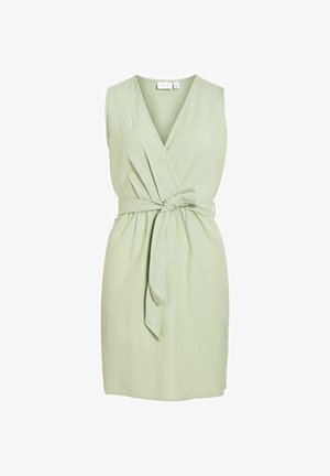VILA, MINIKLEID VIPRISILLA ÄRMELLOSES - Päevakleit - smoke green
