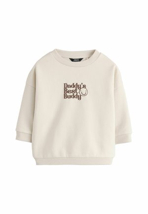 Next, REGULAR FIT - PRINTED CREW NECK SWEAT TOP  . - Sudadera - ecru daddy s best buddy