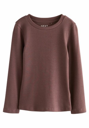 Next, RIBBED LONG SLEEVE TOP STANDARD - Langærmet T-shirt - chocolate brown
