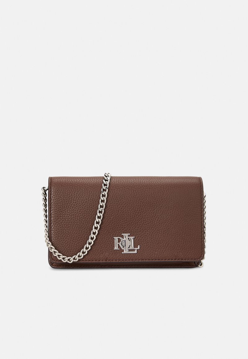 Lauren Ralph Lauren PEBBLED CROSSBODY TURN-LOCK TECH CASE - Skulderveske - dark mahogany