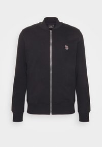 REGULAR FIT ZEBRA - Sweat zippé - black