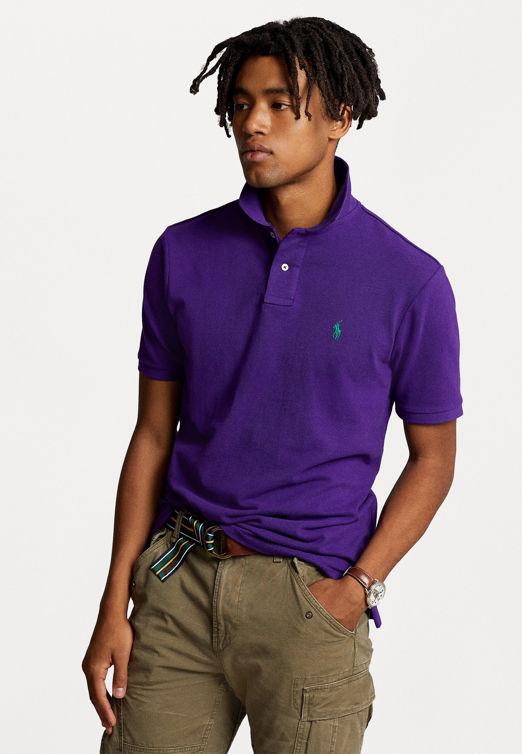 Polo Ralph Lauren SLIM FIT MESH POLO SHIRT - Polo - chalet purple